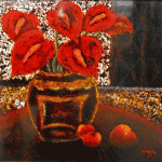 _1-Doan Minh Ngoc. Nature morte 1. Laque 40x40. 800 euros