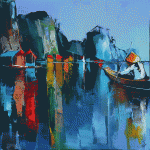 -Eric Le Pape.Viet-Nam. La vie sur l'eau 60x60
