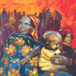 -Monpin. Sourire d'Afrique. 10F 55x46cm