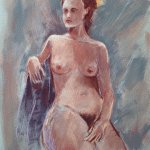 -Ruiz La pose Assis 1. 50x70